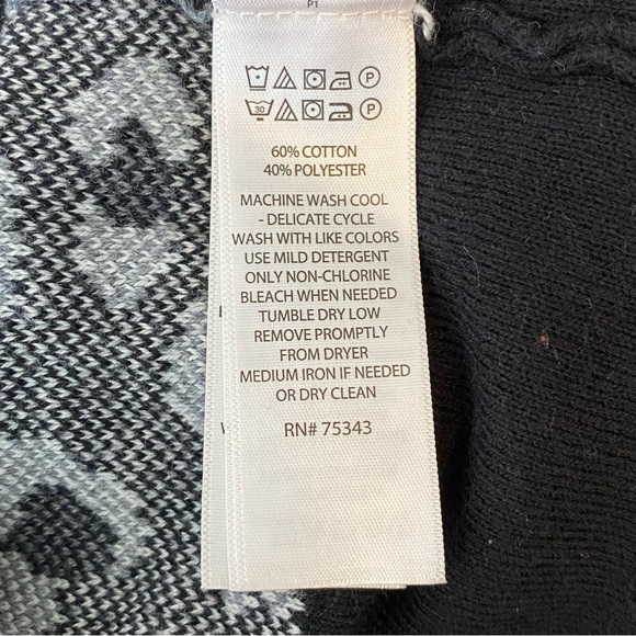 Rachel Zoe Grey and Black Leopard Full Zip Front Sweater Cardigan - Picture 11 of 11